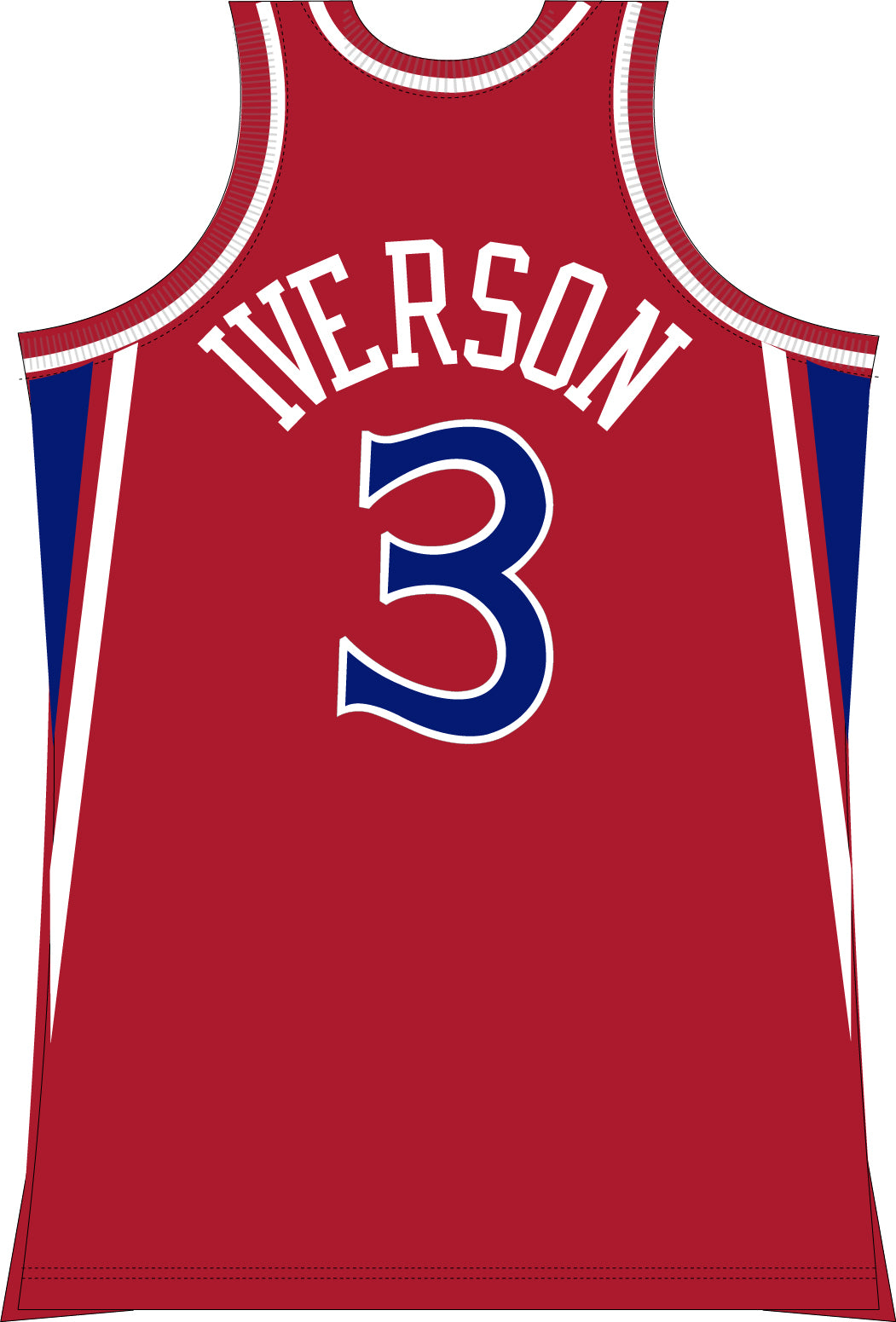 Philadelphia 76ers Allen Iverson Authenic Red Jersey - Shibe Vintage Sports