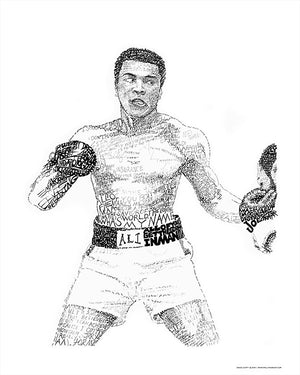 Muhammad Ali Print by Philly Word Art