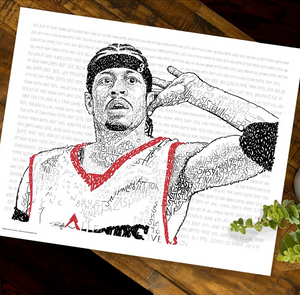 Allen Iverson 2000-2001 MVP by Philly Word Art