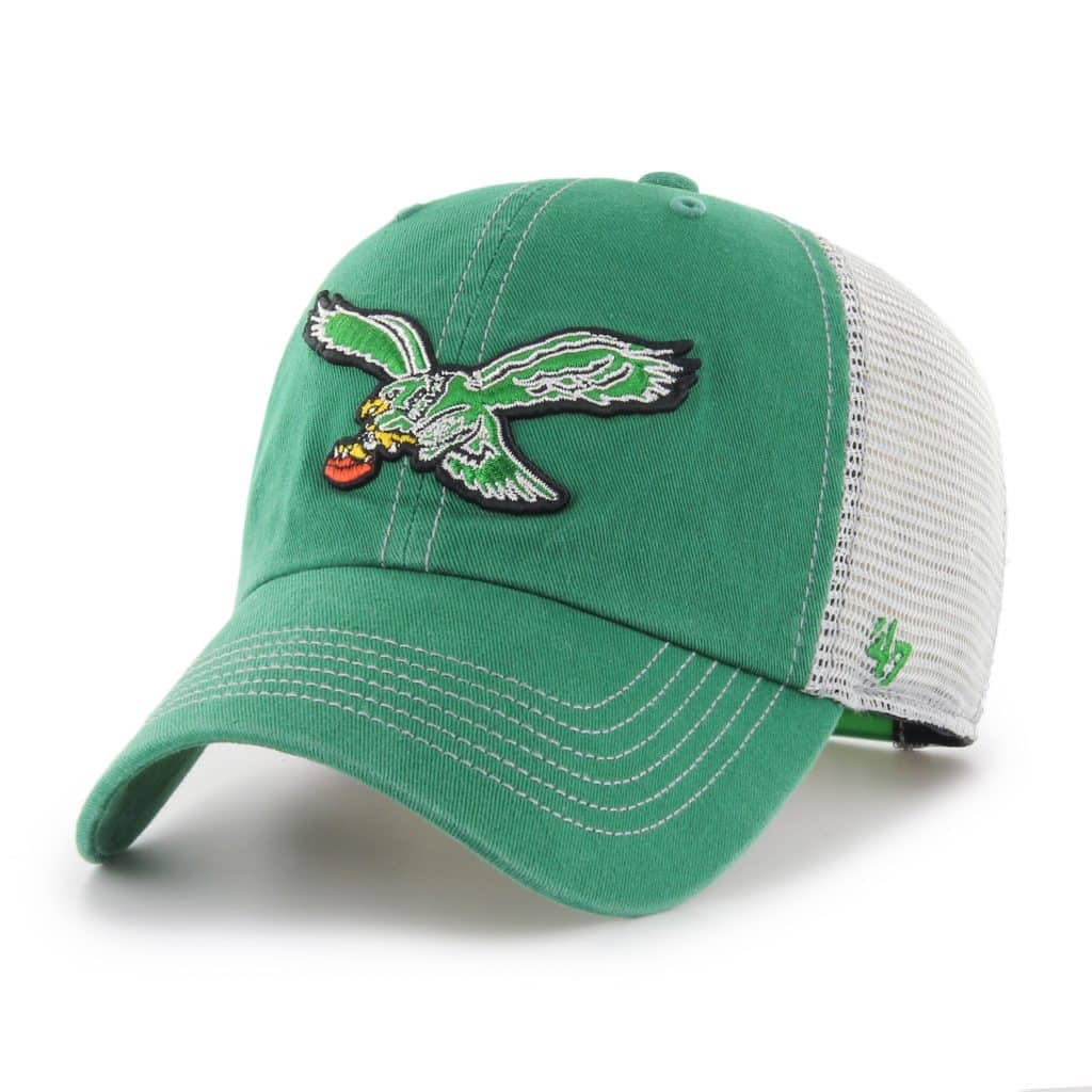 Philadelphia Eagles Kelly Green Cleanup Hat with Vintage Logo
