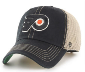Philadelphia Flyers Black Trawler Clean Up hat