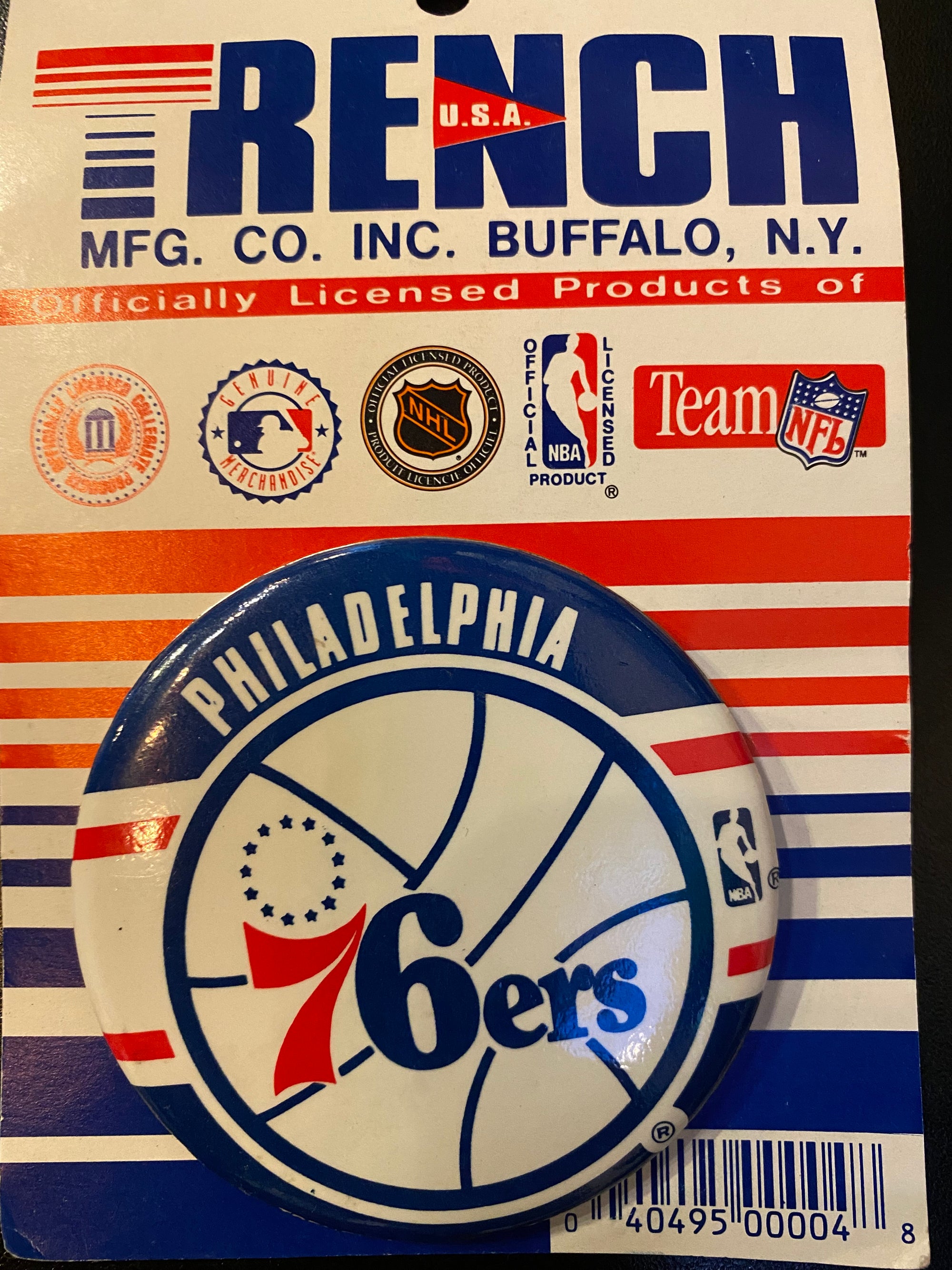 Philadelphia 76ers Vintage Logo Button Pin
