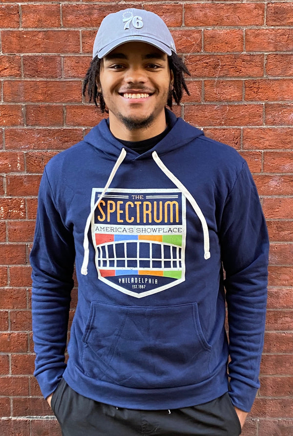 Philadelphia Spectrum Navy Hooded Sweatshirt - Shibe Vintage Sports