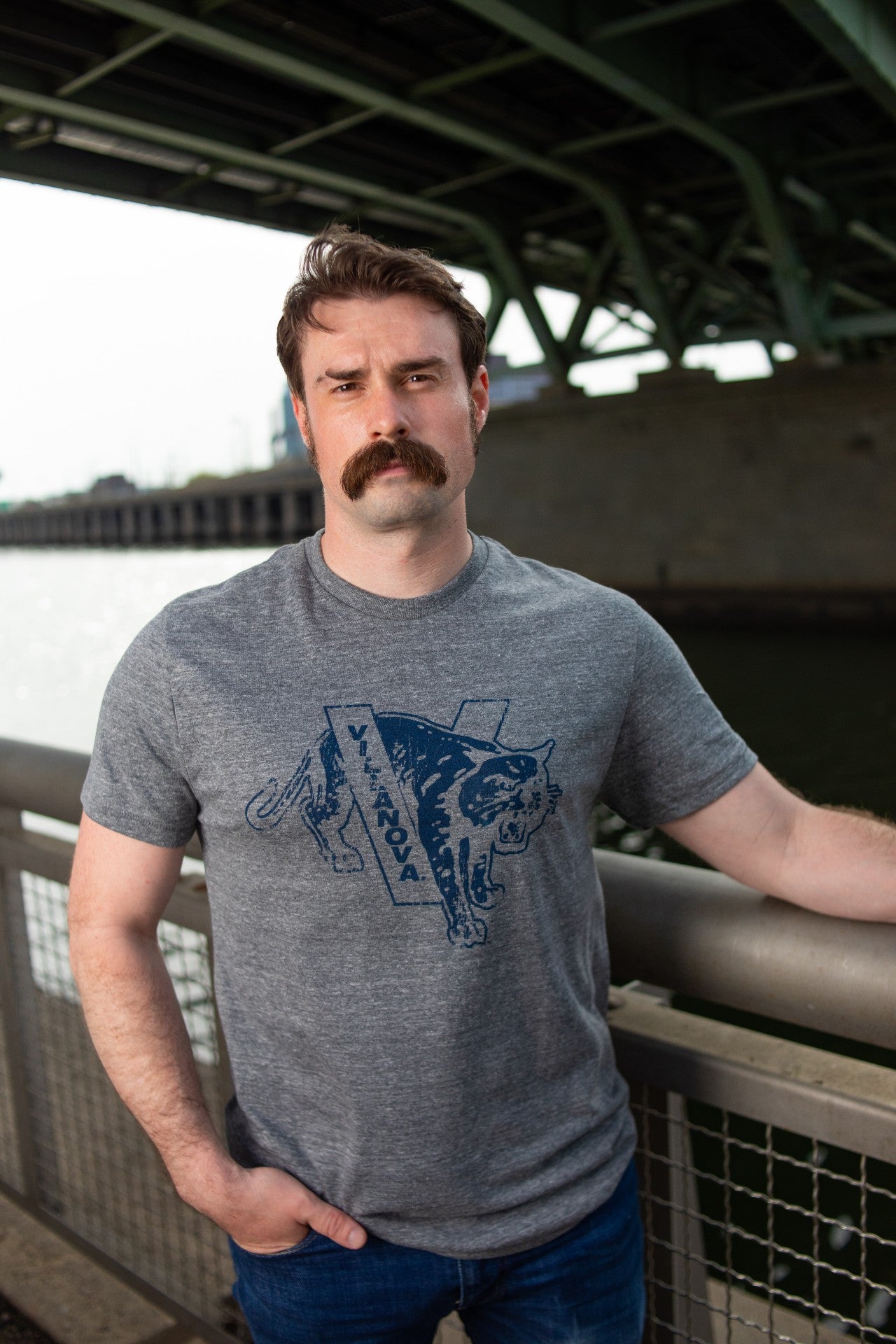 Villanova Throwback Logo Heather Grey Tee by Champion Shibe