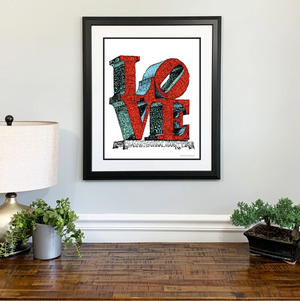 Love Park Print by Philly Word Art