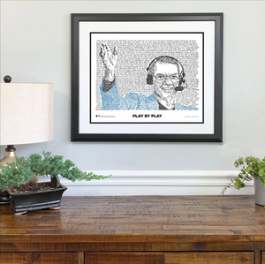 Harry Kalas Greatest Calls & Hall of Fame Speech Print by Philly Word Art