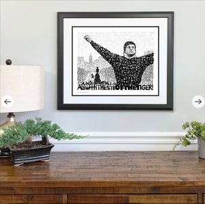 Rocky "Eye of the Tiger" Print by Philly Word Art