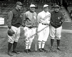Lou Gehrig, Tris Speaker, Ty Cobb & Babe Ruth, c. 1928 - Framed