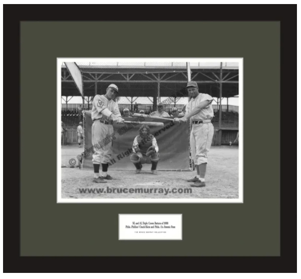 Triple Crown Batters of 1933 - Chuck Klein & Jimmie Foxx - Framed