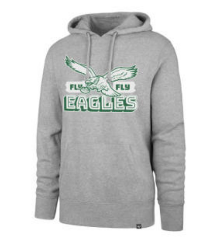 Philadelphia Eagles Fly Eagles Fly Slate Grey hooded sweatshirt - Shibe  Vintage Sports