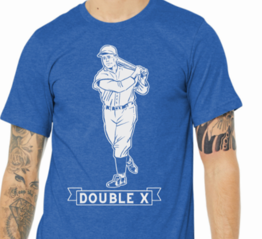 Double X Royal Blue tee - Shibe Vintage Sports