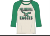 Philadelphia Eagles Legacy Oatmeal Good Vibes Women's raglan