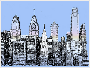 Streets of Philadelphia Print by Philly Word Art