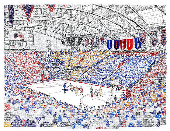 Palestra 60 Years of Big 5 Basketball Print by Philly Word Art