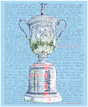 US Open of Golf Print by Philly Word Art