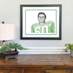 Chuck “Concrete Charlie” Bednarik Print by Philly Word Art