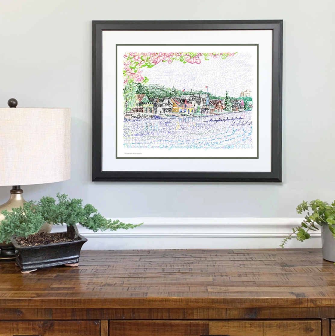 Boathouse Row Print by Philly Word Art - Shibe Vintage Sports