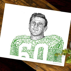 Chuck “Concrete Charlie” Bednarik Print by Philly Word Art