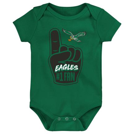 Philadelphia Eagles "Hands Off" Kelly Green Onesie