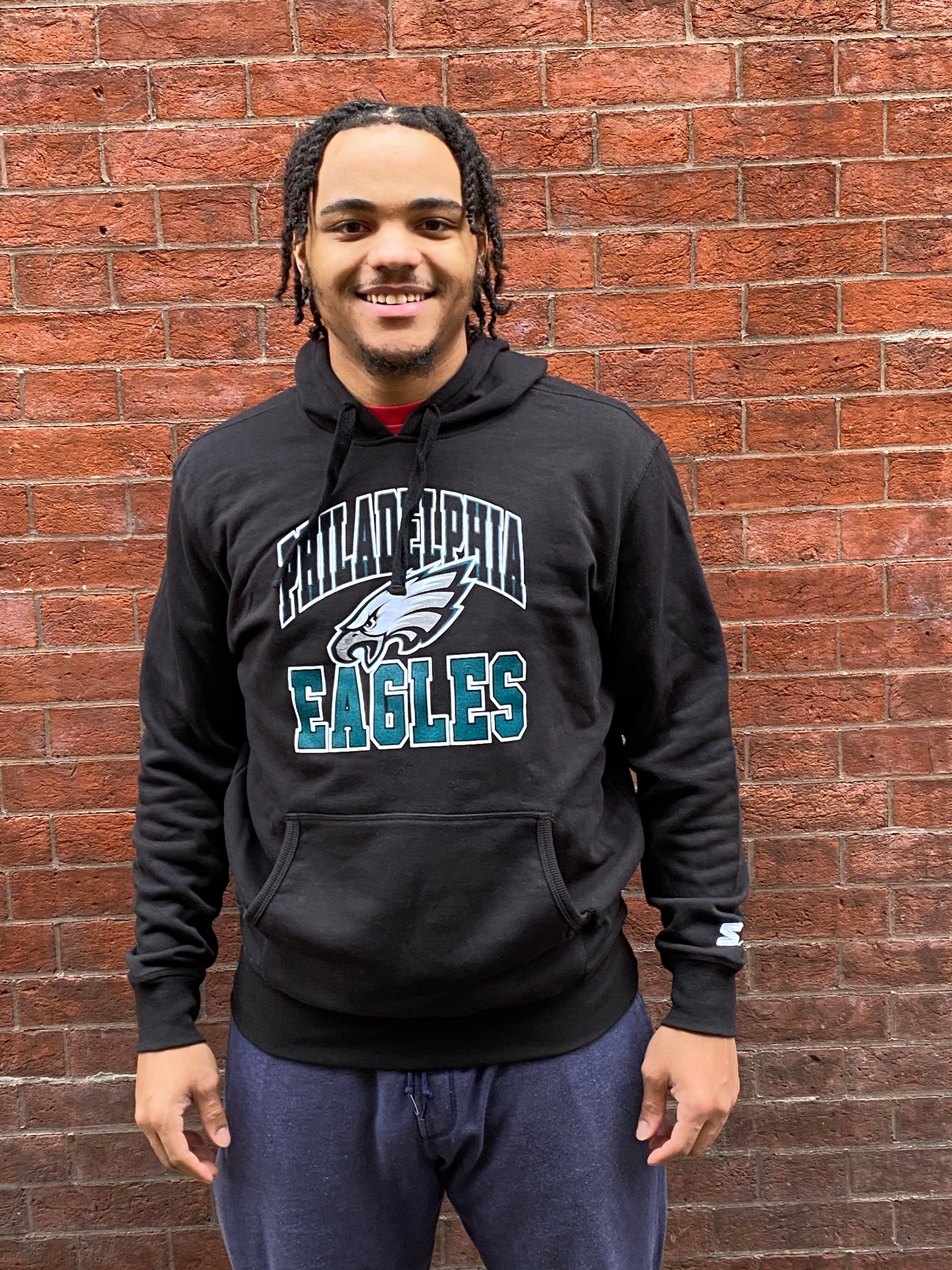 Philadelphia Eagles Fly Eagles Fly Slate Grey hooded sweatshirt - Shibe  Vintage Sports