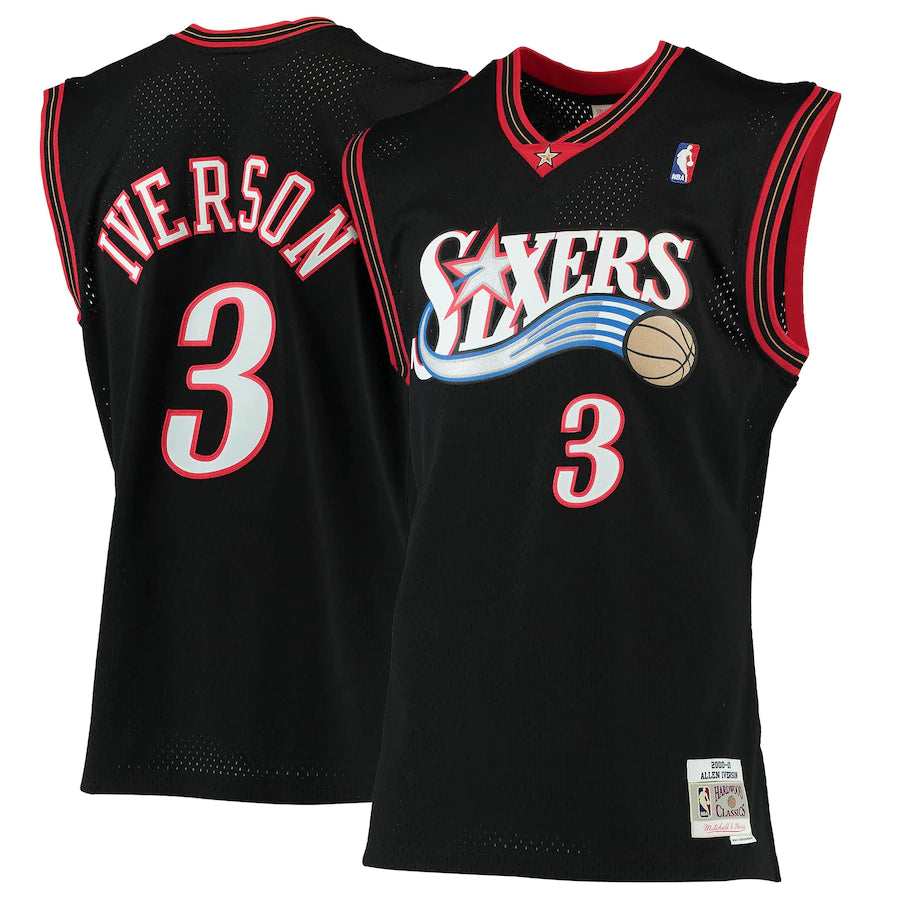 Philadelphia 76ers Allen Iverson Swingman Black Jersey Shibe