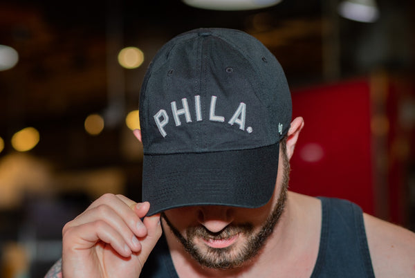 47 Brand Philadelphia Phillies Throwback Grey Wordmark Hooded Sweatshirt