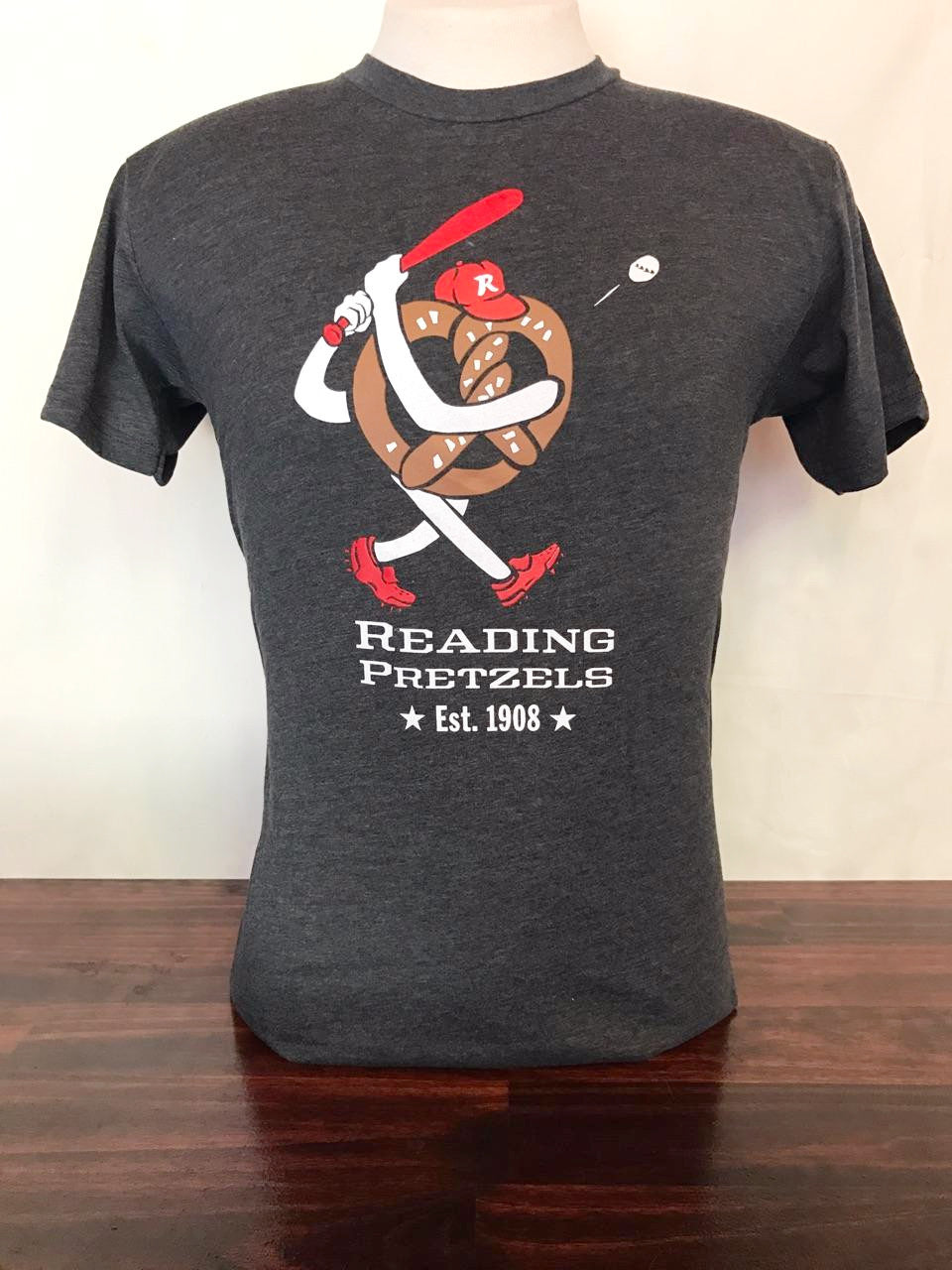 Shibe Vintage Sports Reading Pretzels Vintage Baseball T-Shirt